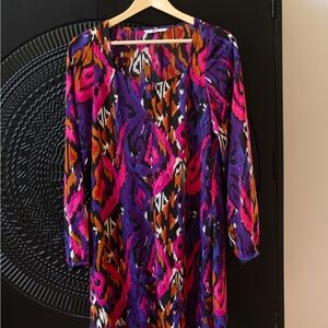 Only Multicolor Abstract Pattern Dress